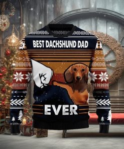 Best Dachshund Dad Ever Ugly Christmas Sweater 3D Gift Christmas Funny
