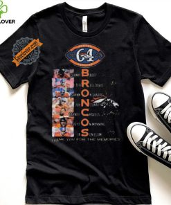 Best Denver broncos 1960 2024 signature thank you for the memories shirt