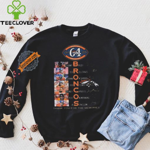 Best Denver broncos 1960 2024 signature thank you for the memories shirt