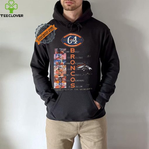 Best Denver broncos 1960 2024 signature thank you for the memories shirt