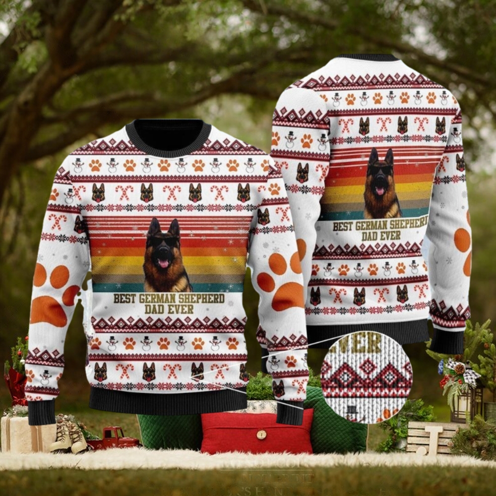 Best German Shepherd Dog Dad Ugly Christmas Sweater Gift For Men And Women Best German Shepherd Dog Dad Ugly Christmas Sweater Gift For Men And Women