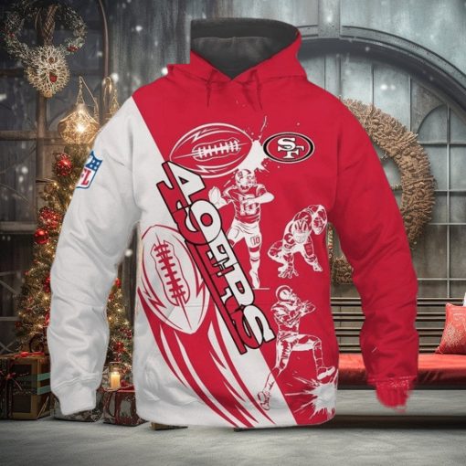 Best Hoodie For Men San Francisco 49ers Cartoon Player 3D Hoodie