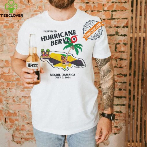 Best I survived hurricane beryl jamaica vacation shirt