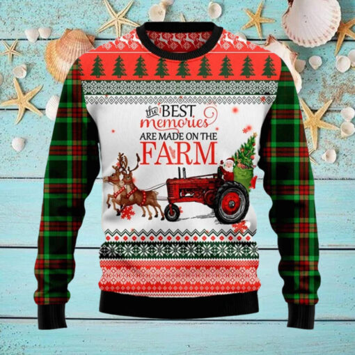 Best Memories Made on Farm Christmas Ugly Sweater
