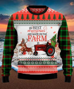 Best Memories Made on Farm Christmas Ugly Sweater
