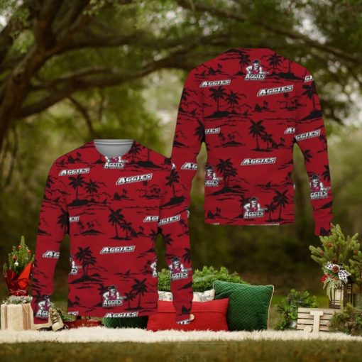 Best Mexico State Aggies Coconut Tree Sweater All Over Printed Christmas Fans For Men And Women