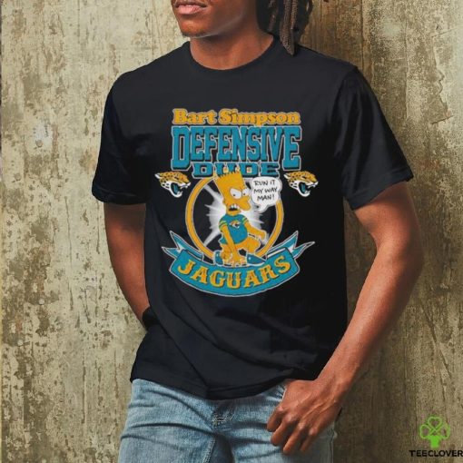 Best NFL Jacksonville Jaguars Bart Simpson Defensive Dude Run It My Way Man Logo Shirt