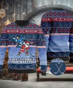Best Pucking Christmas Ever Jesus And Santa Claus Sweater