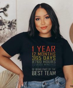 Best Team Vintage Work Anniversary 1 Years Employee shirt