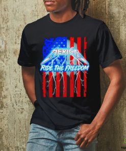 Best metal Merica ride the freedom lightning USA flag hoodie, sweater, longsleeve, shirt v-neck, t-shirt