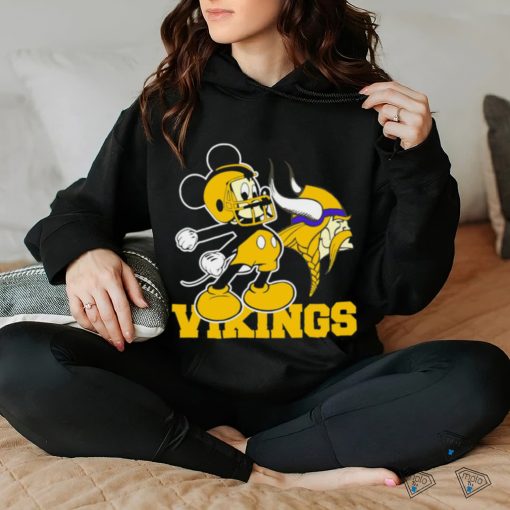 Best mickey Mouse cartoon NFL Minnesota Vikings football player helmet logo hoodie, sweater, longsleeve, shirt v-neck, t-shirt