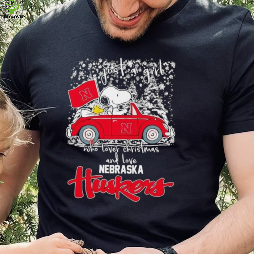 Best snoopy and Woodstock just a girl who lover Christmas and love Nebraska Huskers shirt Best snoopy and Woodstock just a girl who lover Christmas and love Nebraska Huskers shirt
