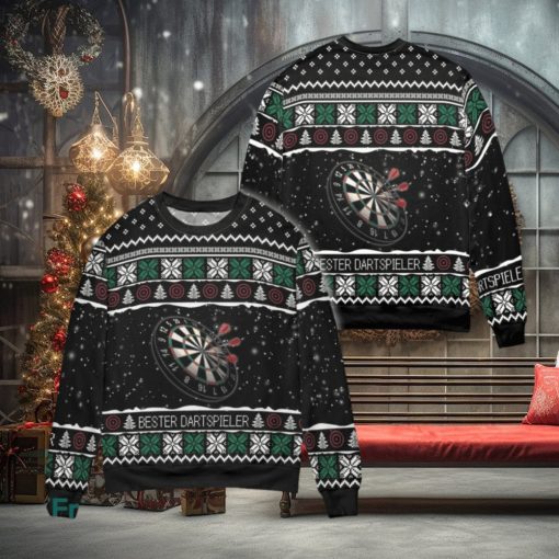 Bester Dartspieler Christmas Christmas Ugly Sweater 3D
