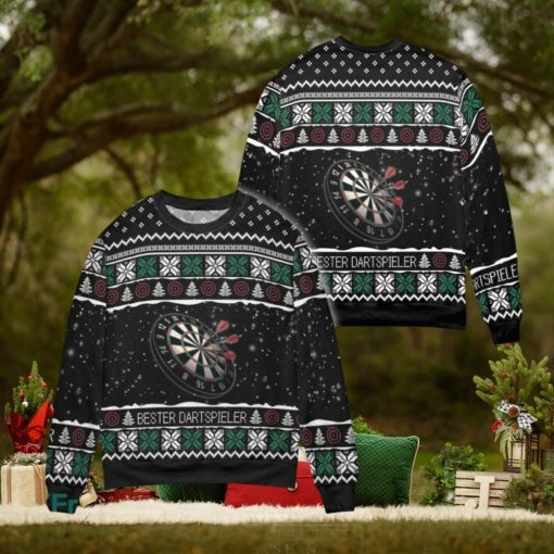 Bester Dartspieler Christmas Christmas Ugly Sweater 3D