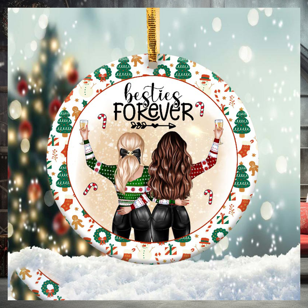 Besties Forever Christmas Ornament Besties Forever Christmas Ornament