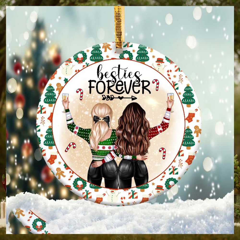 Besties Forever Christmas Ornament Besties Forever Christmas Ornament