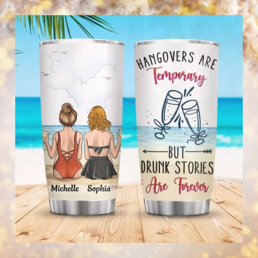 Besties On Beach Personalized Tumbler