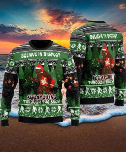 Bevieve In Bigfoot Ugly Christmas Sweater