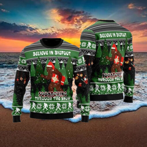 Bevieve In Bigfoot Ugly Christmas Sweater