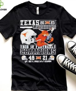 Bevo Texas Longhorns 2023 Big 12 Football Champions 49 21 Mascot Holds Trophy Unisex T Shirt