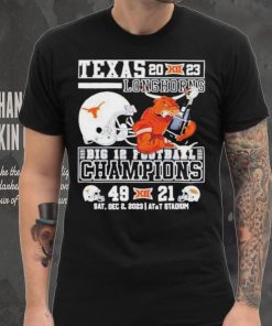 Bevo Texas Longhorns 2023 Big 12 Football Champions 49 21 Mascot Holds Trophy Unisex T Shirt