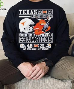 Bevo Texas Longhorns 2023 Big 12 Football Champions 49 21 Mascot Holds Trophy Unisex T Shirt