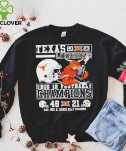 Bevo Texas Longhorns 2023 Big 12 Football Champions 49 21 Mascot Holds Trophy Unisex T Shirt