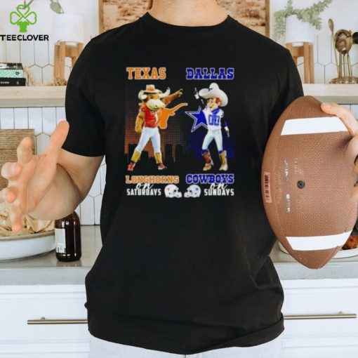 Bevo Texas Longhorns On Saturdays Rowdy Dallas Cowboys On Sundays T Shirt