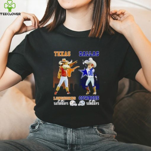 Bevo Texas Longhorns On Saturdays Rowdy Dallas Cowboys On Sundays T Shirt