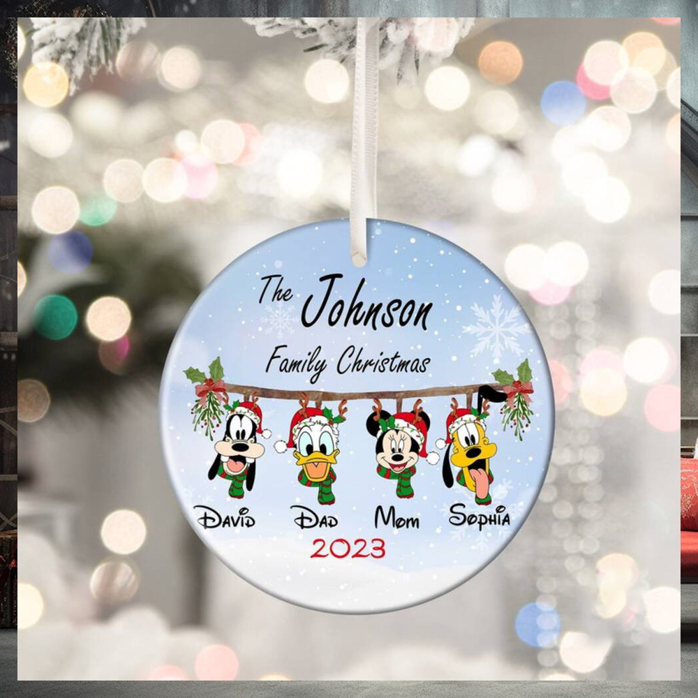 Personalized Christmas Disney Ceramic Ornament, Mickey and Friends Ornament, Personalized Christmas Disney Ceramic Ornament, Mickey and Friends Ornament,