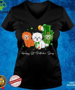 Bichon Frise St Patricks Day Shamrock Dog Tee Shirt