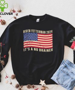 Biden Fetterman 2024 It’s A No Brainer Political Humor American Flag Shirt