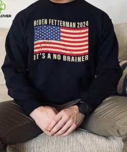 Biden Fetterman 2024 It’s A No Brainer Political Humor American Flag Shirt