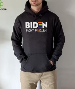 Biden Fight F45cism Anti Republican Pride Flag LGBTQ T Shirt