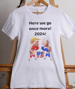 Biden Trump Funny Boxing Here We Go Once More 2024 Shirt