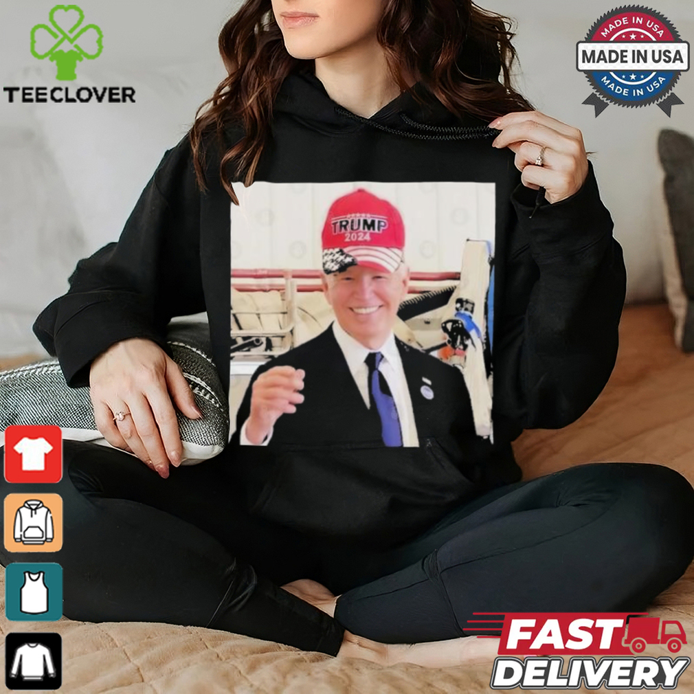 Biden Wearing Trump Maga Hat T Shirt Biden Wearing Trump Maga Hat T Shirt