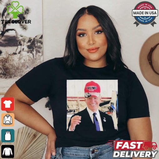 Biden Wearing Trump Maga Hat T Shirt