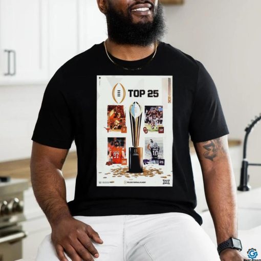 Big 12 Conference Top 25 College Football Playoff 2023 Home shirt
