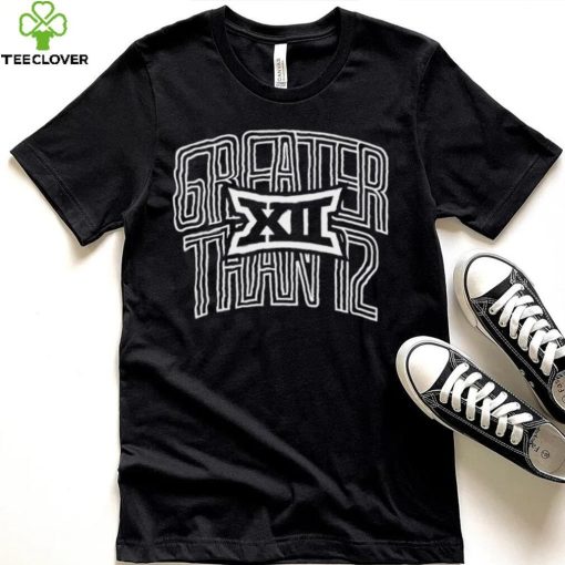 Big 12 greater than 12 logo shirt