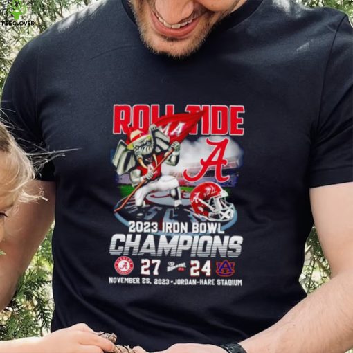 Big Al roll tide 2023 Iron Bowl Champions Alabama 27 24 Auburn shirt