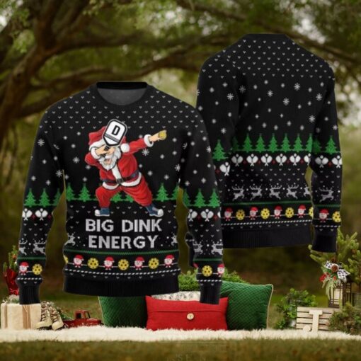 Big Dink Energy Santa Pickleball Christmas Sweater