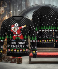 Big Dink Energy Santa Pickleball Christmas Sweater