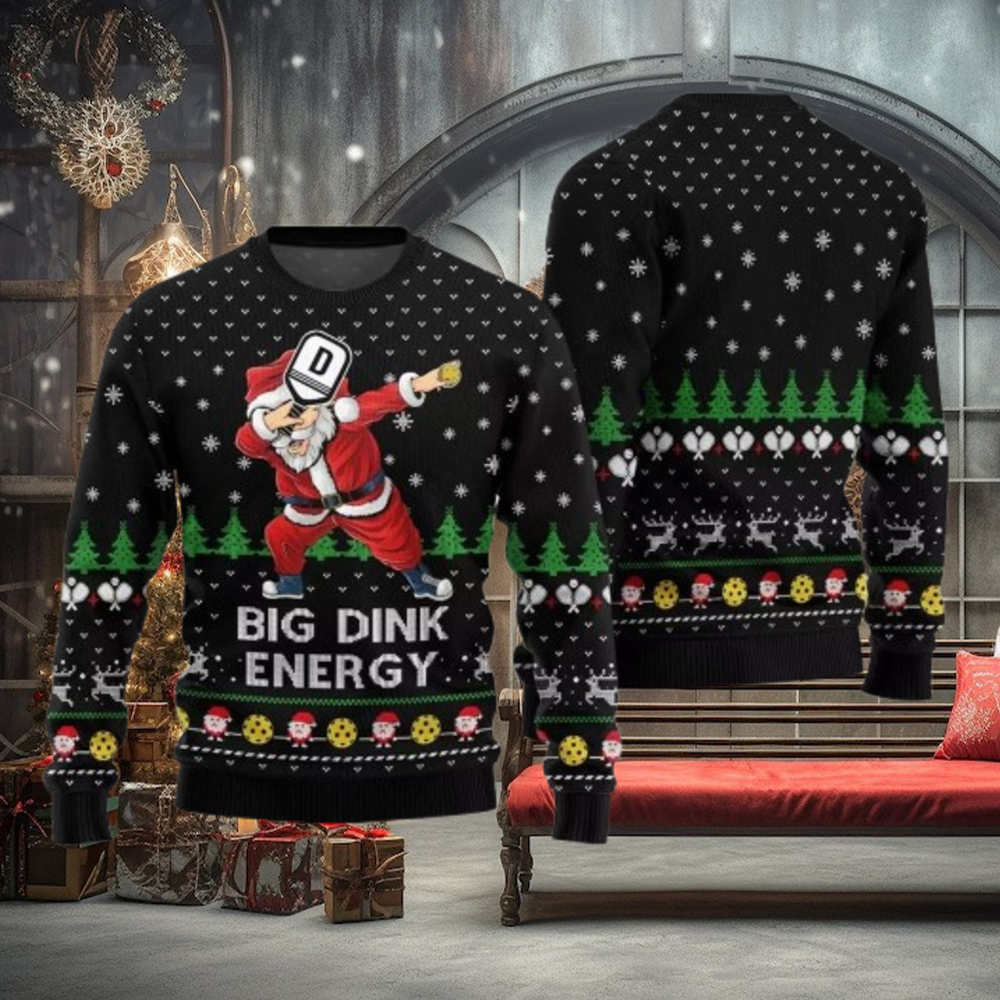 Big Dink Energy Santa Pickleball Christmas Sweater Big Dink Energy Santa Pickleball Christmas Sweater