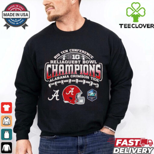 Big Ten Conference Reliaquest Bowl Champions Alabama Crimson Tide helmet Fan Favorite shirt