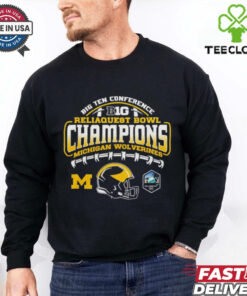 Big Ten Conference Reliaquest Bowl Champions Michigan Wolverines helmet Fan Favorite shirt