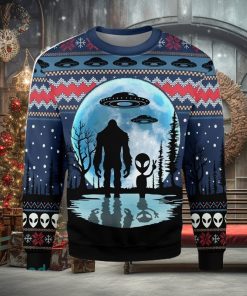 BigFoot Alien UFO Ugly Christmas Sweater Xmas Gift Men And Women Christmas Sweater