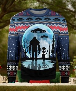 BigFoot Alien UFO Ugly Christmas Sweater Xmas Gift Men And Women Christmas Sweater
