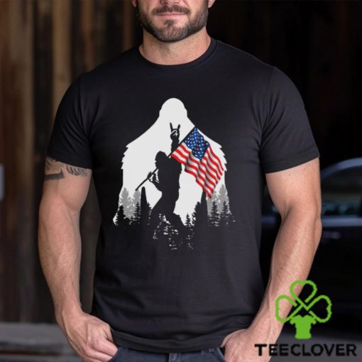 Bigfoot 4th July gift Kids T Shirt