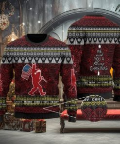 Bigfoot And Mandala Pattern Ugly Christmas Sweater For Men & Women