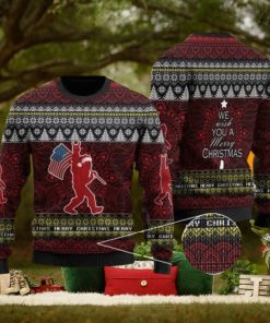 Bigfoot And Mandala Pattern Ugly Christmas Sweater For Men & Women